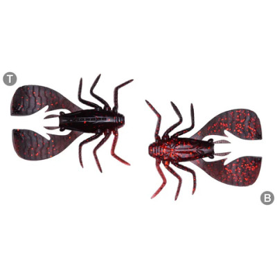 Силикон Megabass FUWABUG 1.8" BLACK BACK CLEAR RED