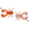 Силикон Megabass FUWABUG 3.8" CLEAR ORANGE/RAINBOW FLAKE