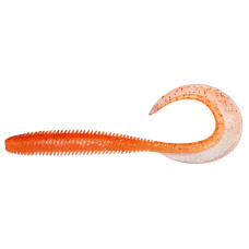 Силикон Megabass KEMURI CURLY 3.5" CLEAR ORANGE/RAINBOW FLAKE
