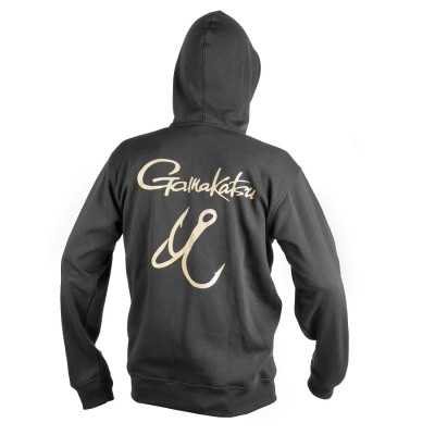 Реглан Gamakatsu черная TREBLE HOOK HOODIE LG M