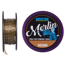 Поводковый материал Kryston Merlin Fast Sinking Braid 20м 6.8кг Gravel Brown