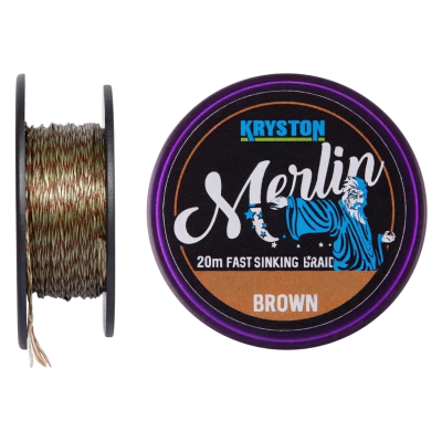 Повідцевий матеріал Kryston Merlin Fast Sinking Braid 20м 11.3кг Gravel Brown
