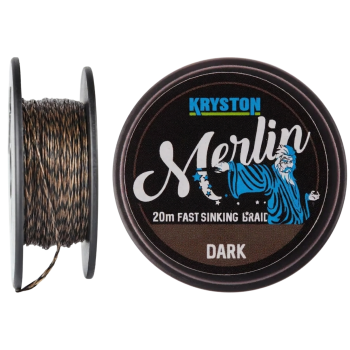 Повідцевий матеріал Kryston Merlin Fast Sinking Braid 20м 15.8кг Dark Silt 