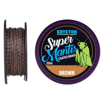 Поводковый материал Kryston Super Mantis Coated Braid 20м 15.8кг Gravel Brown
