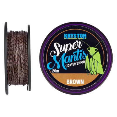Повідцевий матеріал Kryston Super Mantis Coated Braid 20м 15.8кг Gravel Brown