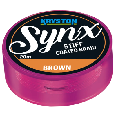 Повідцевий матеріал Kryston Synx Stiff Coated Braid 20м 9кг Gravel Brown