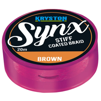 Повідцевий матеріал Kryston Synx Stiff Coated Braid 20м 13.6кг Gravel Brown