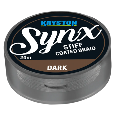 Повідцевий матеріал Kryston Synx Stiff Coated Braid 20м 9кг Dark Silt