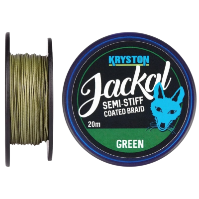 Повідцевий матеріал Kryston Jackal Semi-Stiff Coated Braid 20м 9кг Weed Green