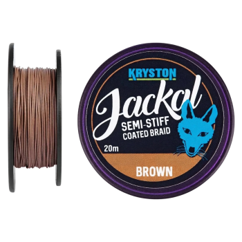 Поводковый материал Kryston Jackal Semi-Stiff Coated Braid 20м 13.6кг Gravel Brown