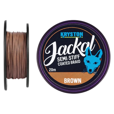 Повідцевий матеріал Kryston Jackal Semi-Stiff Coated Braid 20м 13.6кг Gravel Brown