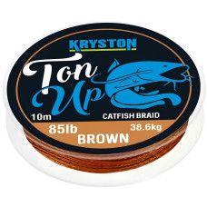 Повідцевий матеріал Kryston Ton Up Catfish Braid 10м 38.5кг Brown