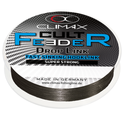 Поводковый материал Climax Cult Feeder Drop Link 10м 0.09мм Dark Grey