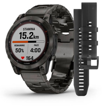 Смарт-годинник Garmin Fenix 7, Sapphire Solar Edition, Carbon Grey DLC
