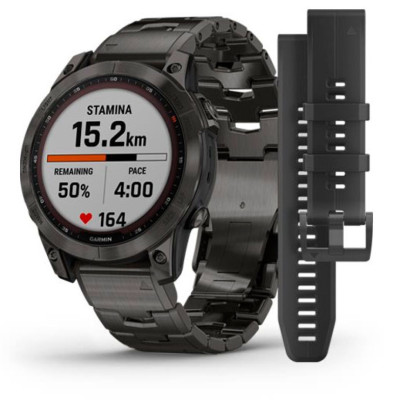 Смарт-часы Garmin Fenix 7, Sapphire Solar Edition, Carbon Grey DLC