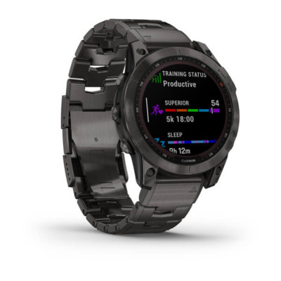 Смарт-часы Garmin Fenix 7, Sapphire Solar Edition, Carbon Grey DLC