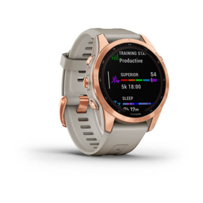 Смарт-часы Garmin Fenix 7S, Solar Edition, Rose Gold & Light Sand