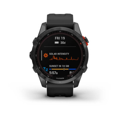 Смарт-годинник Garmin Fenix 7S Solar Edition Slate Gray & Black