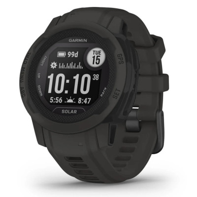 Смарт-годинник Garmin Instinct 2S, Solar Edition, Graphite