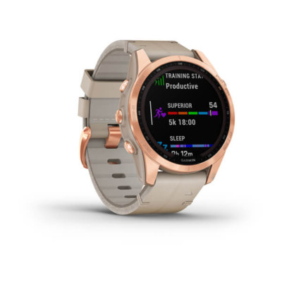 Смарт-годинник Garmin Fenix 7S, Sapphire Solar Edition, Rose Gold & Limestone 