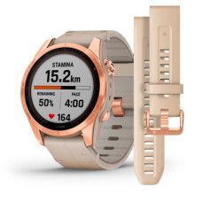 Смарт-часы Garmin Fenix 7S, Sapphire Solar Edition, Rose Gold & Limestone 