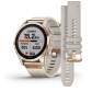 Смарт-годинник Garmin Fenix 7S, Sapphire Solar Edition, Cream Gold & Cream Heathered