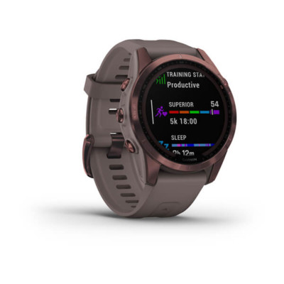 Смарт-годинник Garmin Fenix 7S, Sapphire Solar, Dark Bronze & Shale Gray