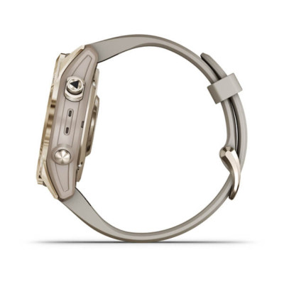 Смарт-годинник Garmin Fenix 7S, Sapphire Solar, Cream Gold & Light Sand