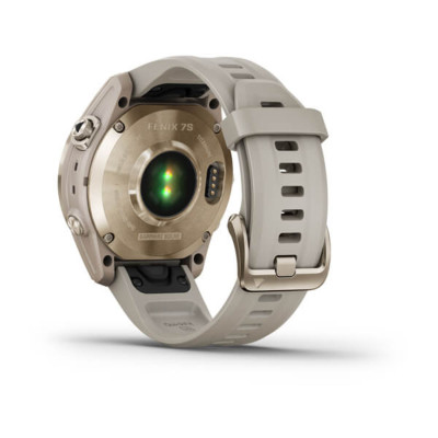 Смарт-годинник Garmin Fenix 7S, Sapphire Solar, Cream Gold & Light Sand