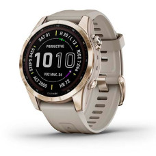 Смарт-часы Garmin Fenix 7S, Sapphire Solar, Cream Gold & Light Sand