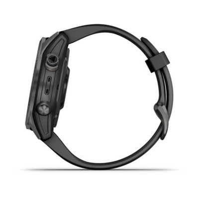 Смарт-годинник Garmin Fenix 7S, Sapphire Solar Edition, Carbon Gray DLC & Black
