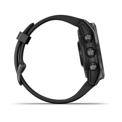 Смарт-годинник Garmin Fenix 7S, Sapphire Solar Edition, Carbon Gray DLC & Black