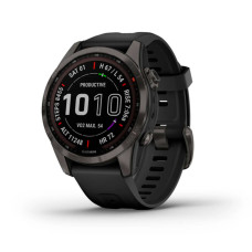 Смарт-часы Garmin Fenix 7S, Sapphire Solar Edition, Carbon Gray DLC & Black