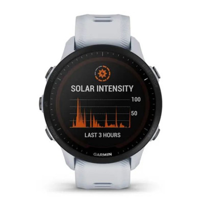 Смарт-годинник Garmin Forerunner 955, Solar Edition, Whitestone