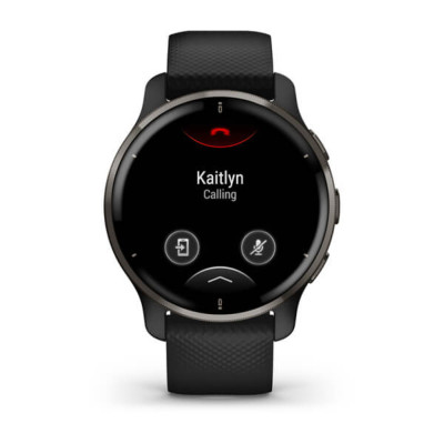 Смарт-годинник Garmin Venu 2 Plus, Slate Stainless Steel & Black