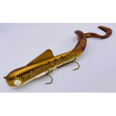 Силікон Musky Innovations Regular Bull Dawg UV Reflex Brown Tail Walleye