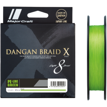 Шнур Major Craft Dangan X X8 150м 0.06мм #0.6 Light Green