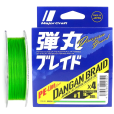 Шнур Major Craft Dangan X4 150м 0.13мм #1 Light Green