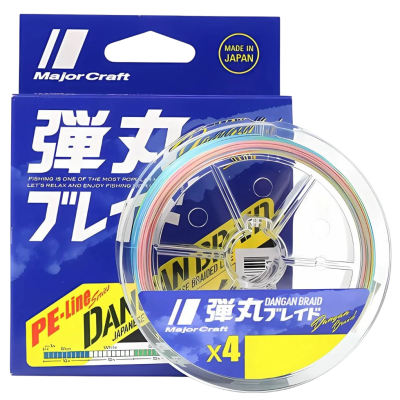 Major Craft LINES, DANGAN, x4, MULTI COLOR, 150m, PE1.5/25lb, 0.17mm