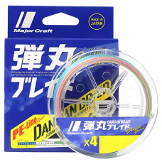 Шнур Major Craft Dangan X4 150м 0.19мм #2 Multicolor