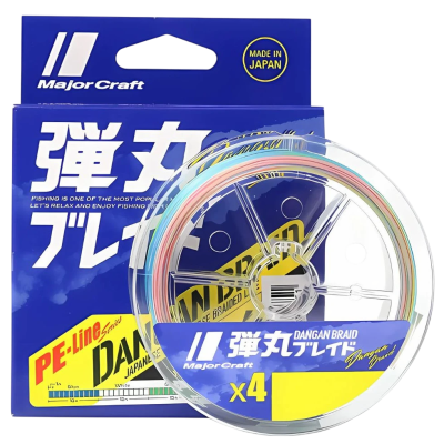 Шнур Major Craft Dangan X4 200м 0.13мм #1 Multicolor