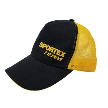 Кепка SPORTEX черная с желтой сеткой