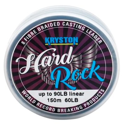 Шок-лідер Kryston Hard Rock Braided Casting Leader 150м 27.2кг Moss Green