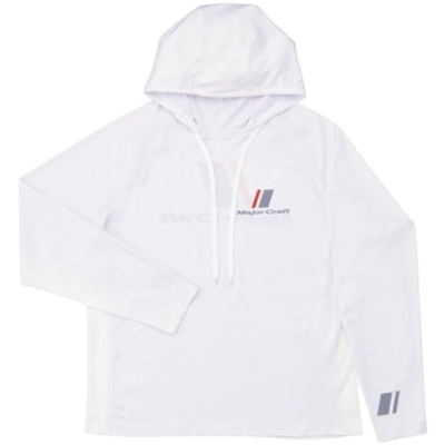 MajorCraft SUN PROTECTION HOODIE, WHITE, L SIZE