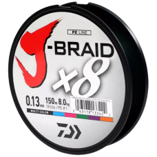 Шнур Daiwa J-Braid X8 150м 0.20мм #2 Multiсolor