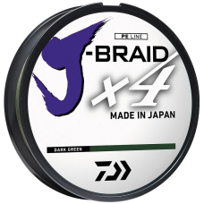 Шнур Daiwa J-Braid X4E 135м 0.29мм #4 Dark Green