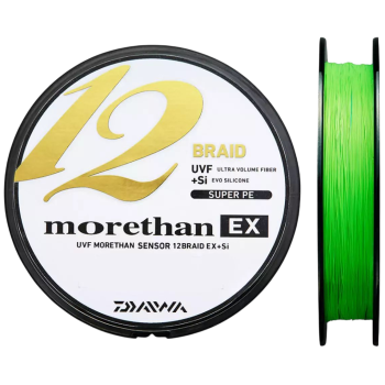 Шнур Daiwa UVF Morethan Sensor 12Ex+Si 150м 0.148мм #0.8 Lime Green