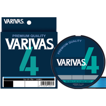 Шнур Varivas PE X4 150м 0.14мм #0.8 Water Blue