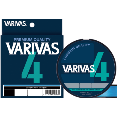 Шнур Varivas PE X4 150м 0.23мм #2 Water Blue