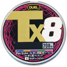 Шнур Duel Tx8 200м 0.15мм #0.8 5Colors